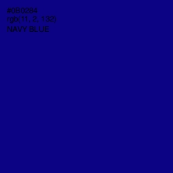 #0B0284 - Navy Blue Color Image