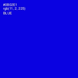 #0B02E1 - Blue Color Image