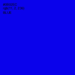 #0B02EC - Blue Color Image
