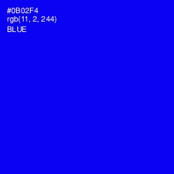 #0B02F4 - Blue Color Image