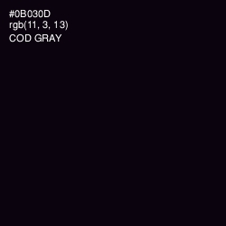 #0B030D - Cod Gray Color Image