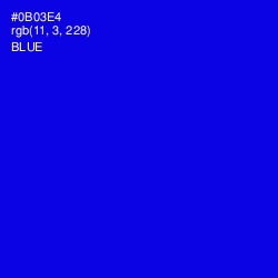 #0B03E4 - Blue Color Image