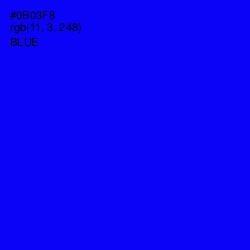 #0B03F8 - Blue Color Image