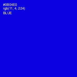 #0B04E0 - Blue Color Image