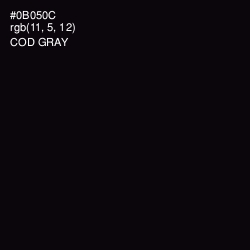 #0B050C - Cod Gray Color Image