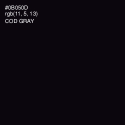 #0B050D - Cod Gray Color Image