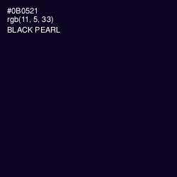 #0B0521 - Black Pearl Color Image