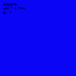 #0B05F5 - Blue Color Image