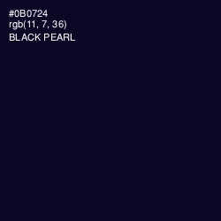 #0B0724 - Black Pearl Color Image