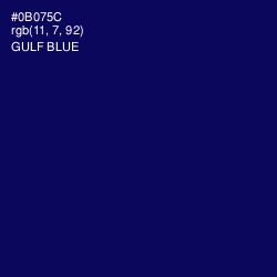 #0B075C - Gulf Blue Color Image