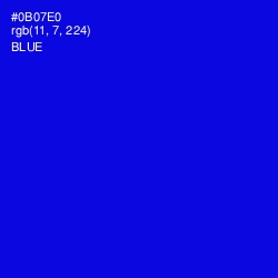 #0B07E0 - Blue Color Image