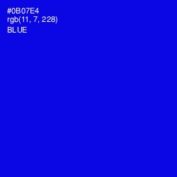 #0B07E4 - Blue Color Image