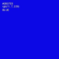 #0B07E5 - Blue Color Image