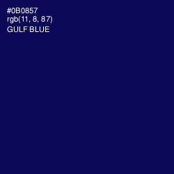#0B0857 - Gulf Blue Color Image
