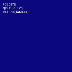 #0B087E - Deep Koamaru Color Image