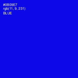 #0B09E7 - Blue Color Image