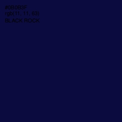 #0B0B3F - Black Rock Color Image