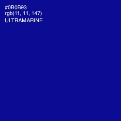 #0B0B93 - Ultramarine Color Image