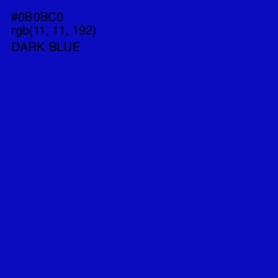 #0B0BC0 - Dark Blue Color Image