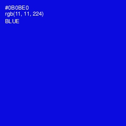 #0B0BE0 - Blue Color Image