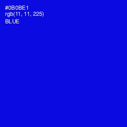 #0B0BE1 - Blue Color Image