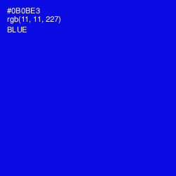 #0B0BE3 - Blue Color Image