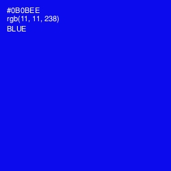 #0B0BEE - Blue Color Image