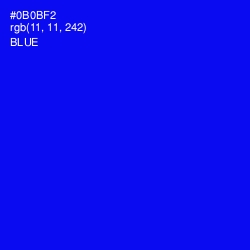 #0B0BF2 - Blue Color Image