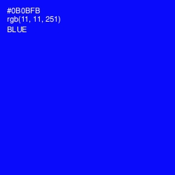 #0B0BFB - Blue Color Image