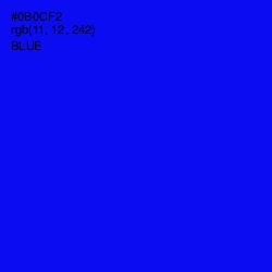 #0B0CF2 - Blue Color Image