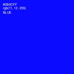 #0B0CFF - Blue Color Image