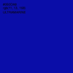 #0B0DA8 - Ultramarine Color Image