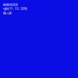 #0B0DE5 - Blue Color Image