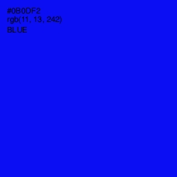 #0B0DF2 - Blue Color Image