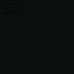 #0B0E0D - Woodsmoke Color Image