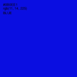 #0B0EE1 - Blue Color Image