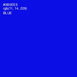 #0B0EE5 - Blue Color Image