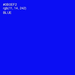 #0B0EF2 - Blue Color Image