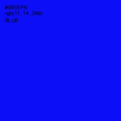 #0B0EF6 - Blue Color Image