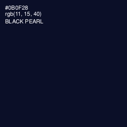 #0B0F28 - Black Pearl Color Image