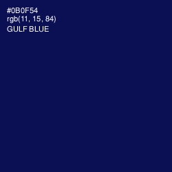 #0B0F54 - Gulf Blue Color Image