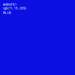 #0B0FE1 - Blue Color Image