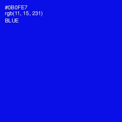 #0B0FE7 - Blue Color Image