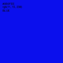 #0B0FEE - Blue Color Image