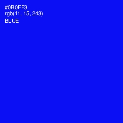 #0B0FF3 - Blue Color Image