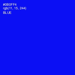 #0B0FF4 - Blue Color Image