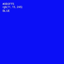 #0B0FF5 - Blue Color Image