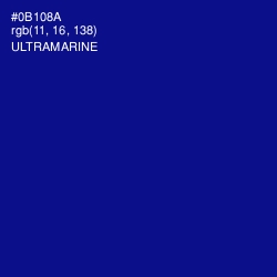 #0B108A - Ultramarine Color Image