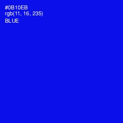 #0B10EB - Blue Color Image