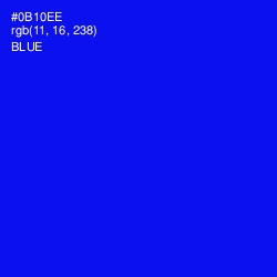 #0B10EE - Blue Color Image